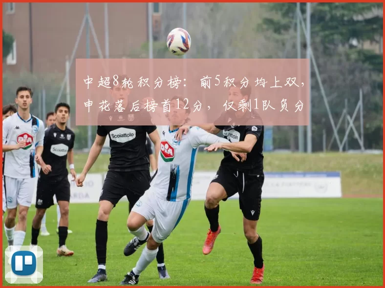 中超8轮积分榜：前5积分均上双，申花落后榜首12分，仅剩1队负分